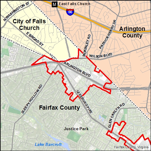 Bailey's Crossroads Visinity Map